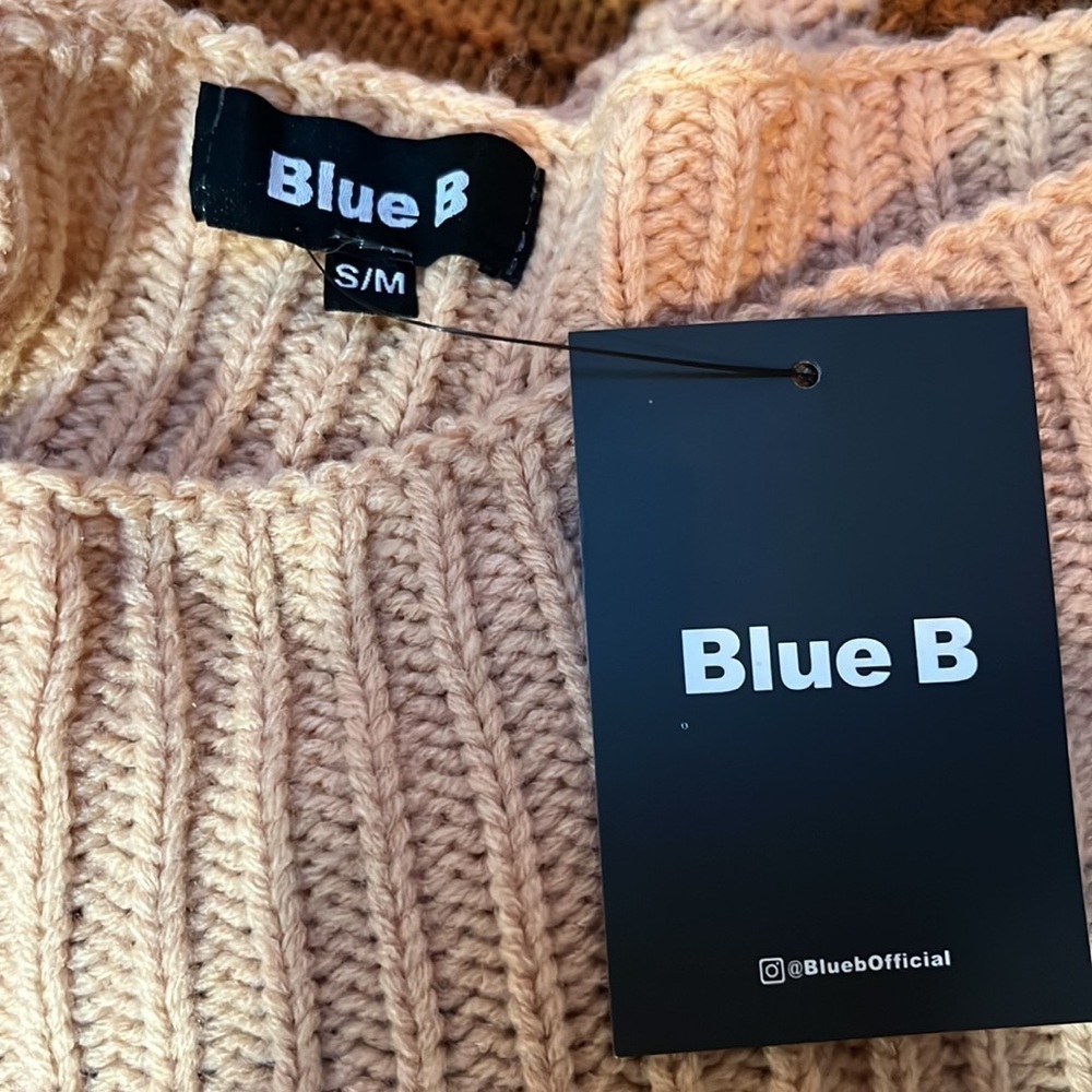 Blue B New Striped Sweater in Salmon/Rust Color Combo - Picture 6 of 9